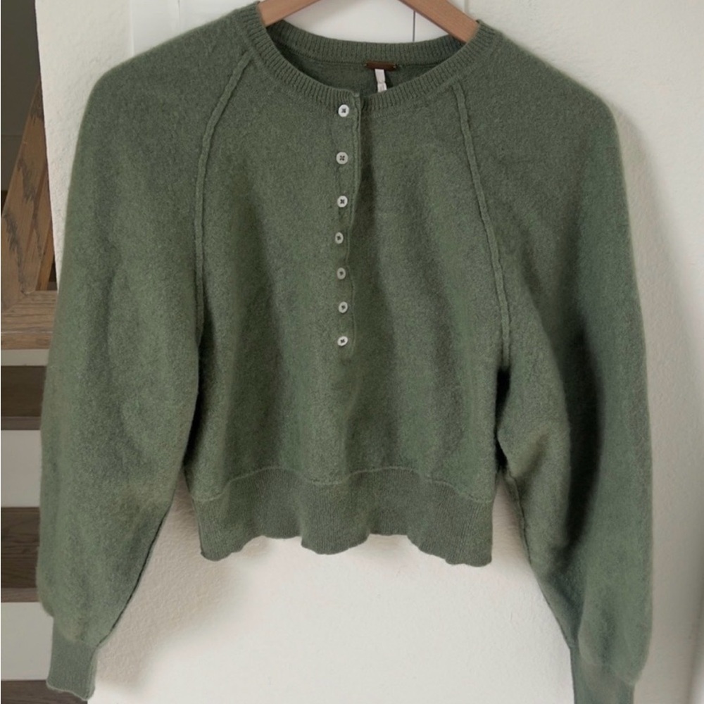 Free People Porta Cashmere Henley Sweater